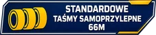 Standardowe taśmy samoprzylepne 66 m