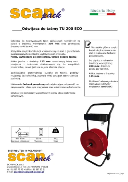 Pobierz folder Odwijacz TU 200 ECO