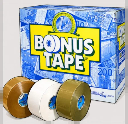 Taśmy samoprzylepne Bonus Tape o wydłużonym nawoju do pakowania kartonów