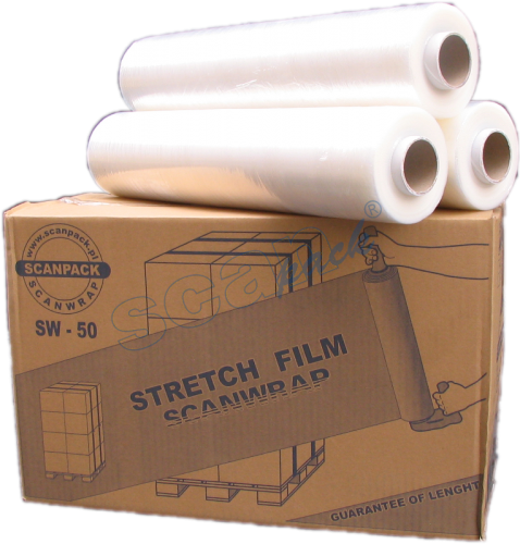 folia stretch przy kartonie