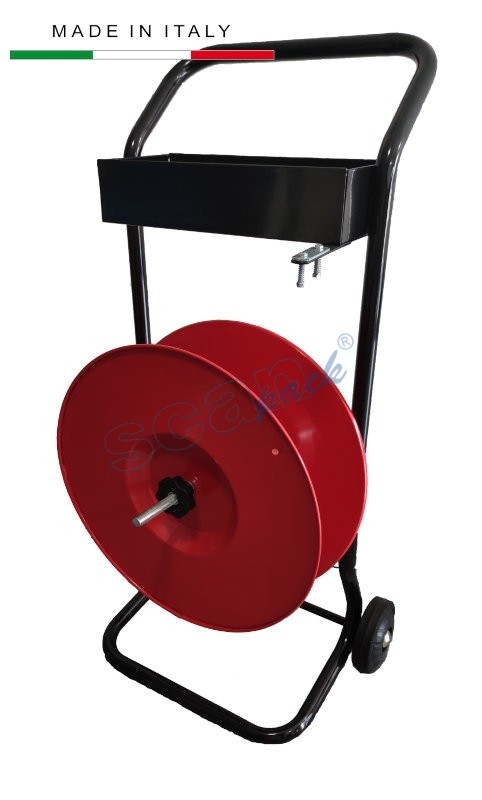 Odwijacz na kółkach do taśm polipropylenowych dla tulei o średnicy 200mm